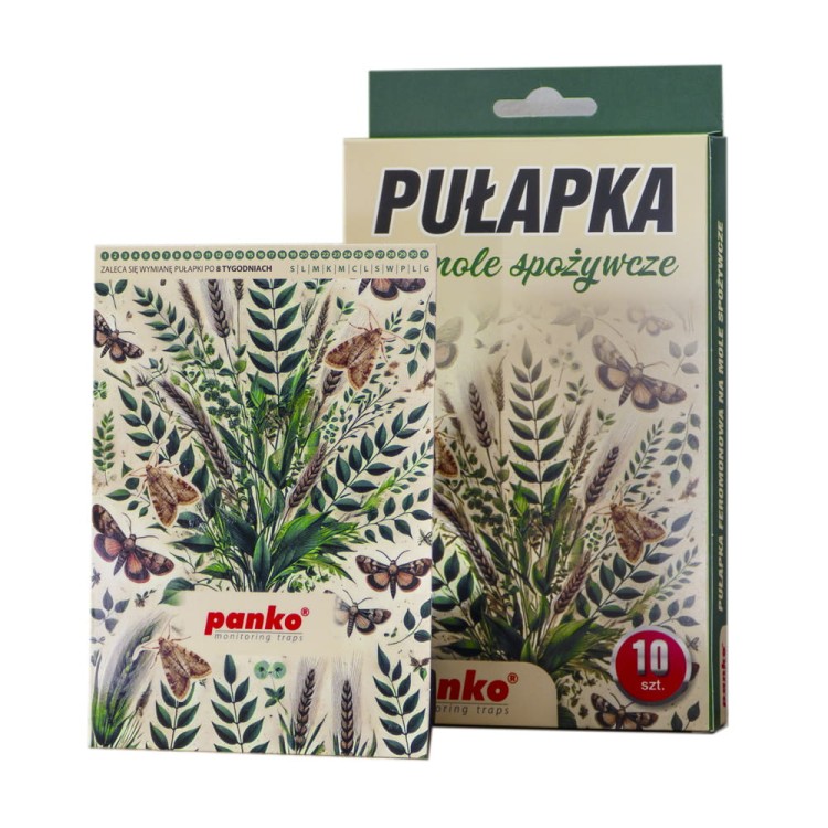 Pułapka na mole spożywcze kuchenne panko, ekologiczna, naklejana (10 szt.)