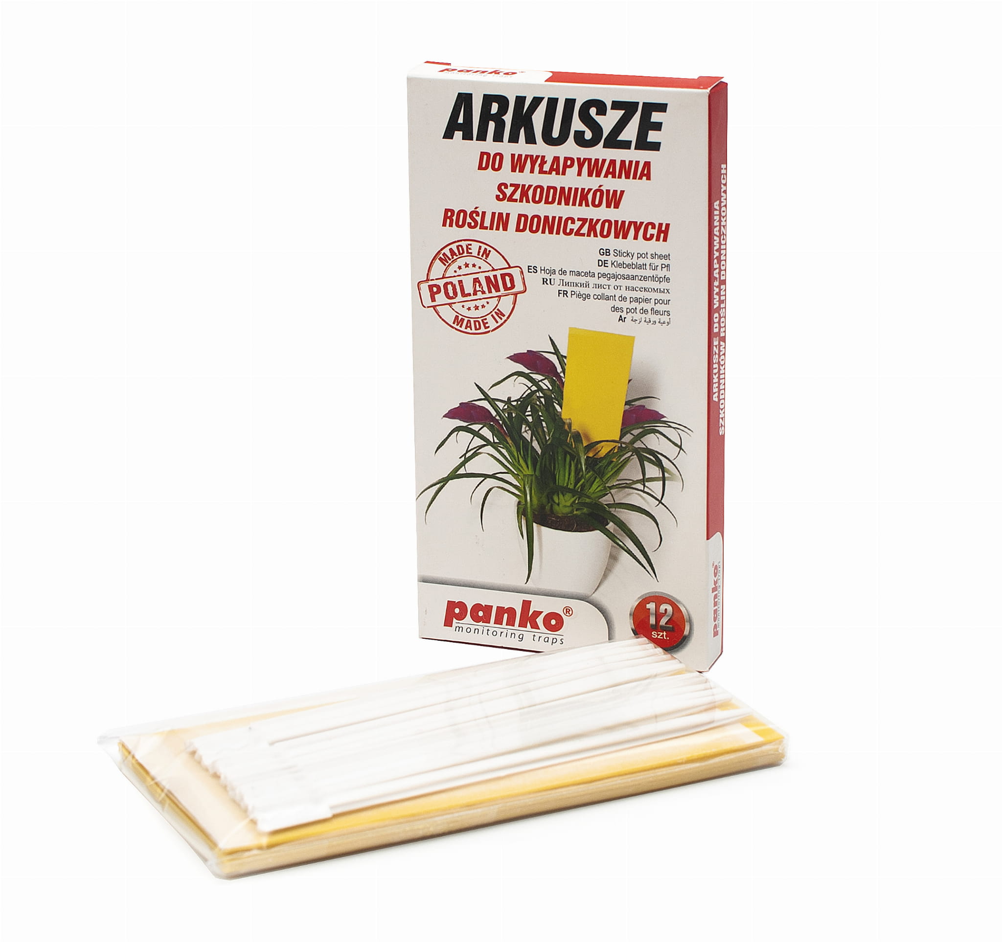 Arkusze panko® do wyłapywania szkodników roślin doniczkowych (12 szt.)
