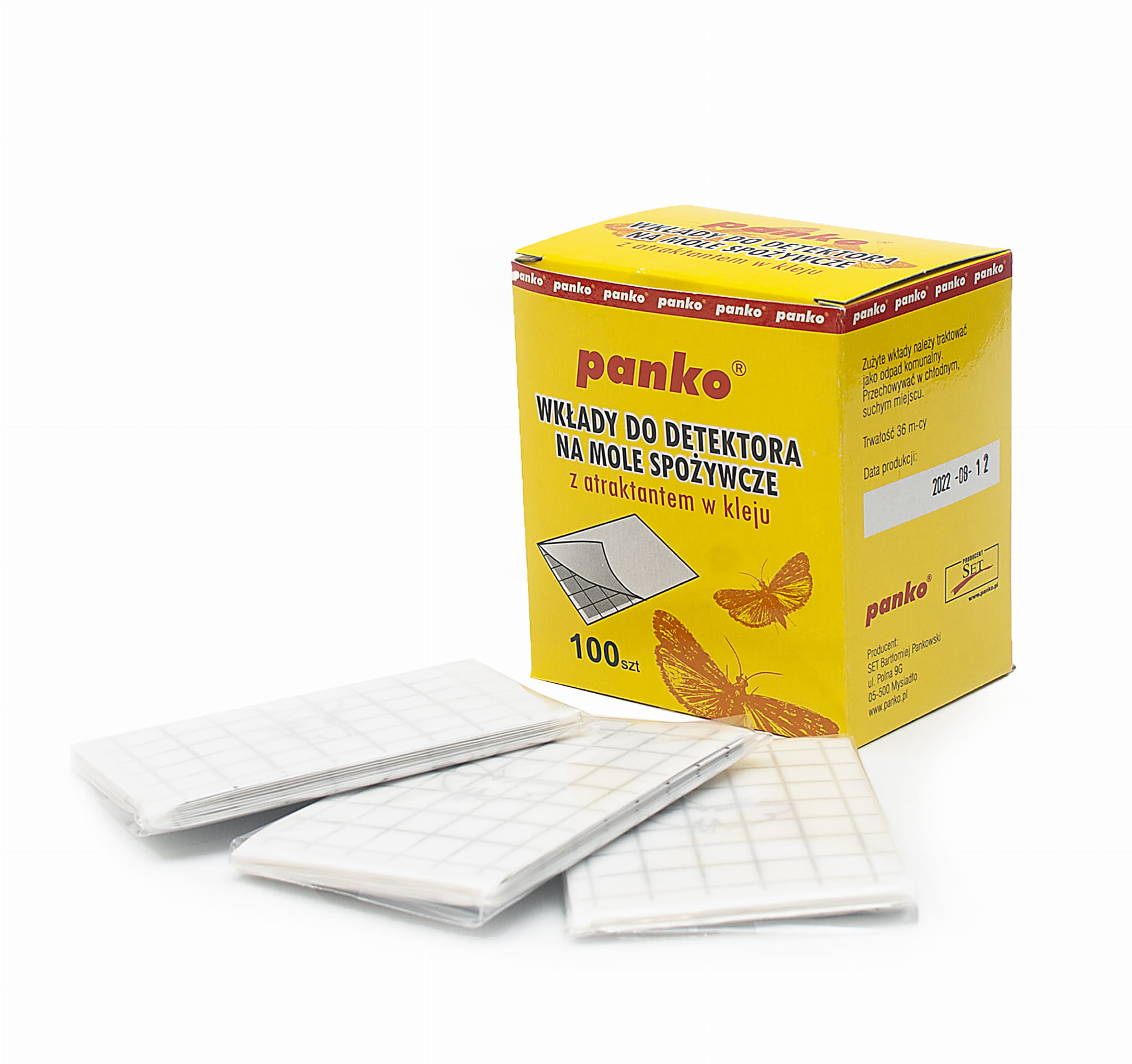 Wkłady do detektora panko® INSECT MONITOR na mole spożywcze z atraktantem w kleju (100 szt.)